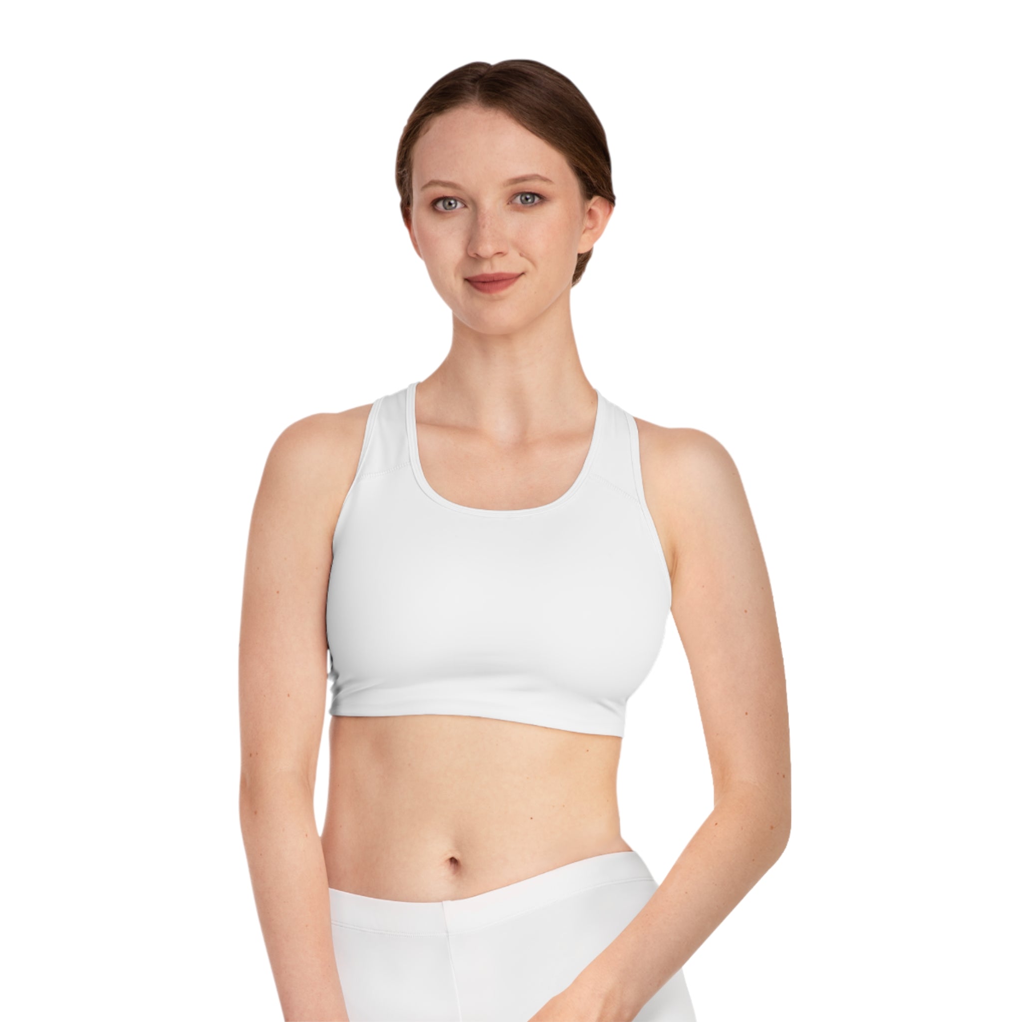 SEXY' White Sports Bra — Bold Activewear Crop Top