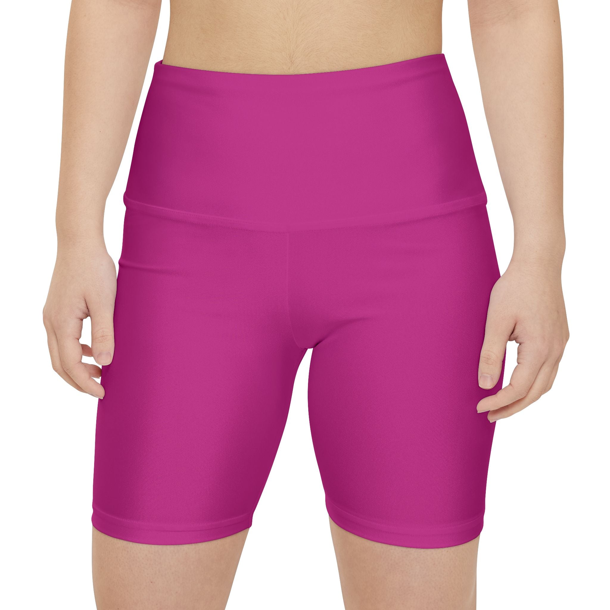 Women's Workout Shorts Pink With Heart Design