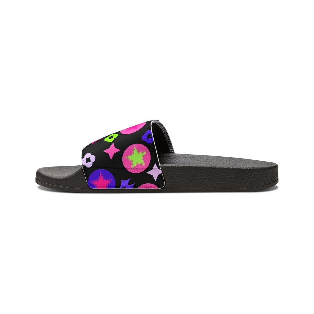 Colorful Youth Sandals Playful Summer  BLk/Pink Stars