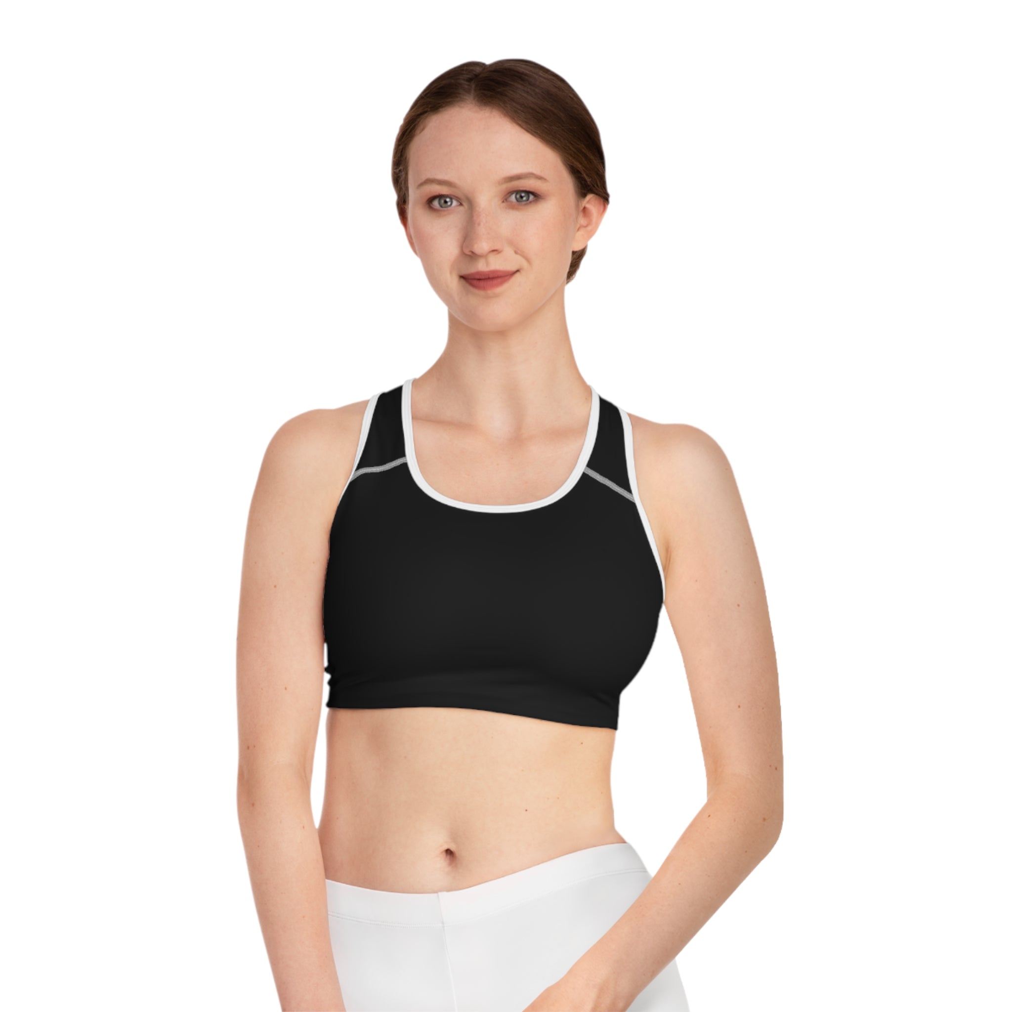 SEXY' Black Sports Bra — Bold Activewear Crop Top