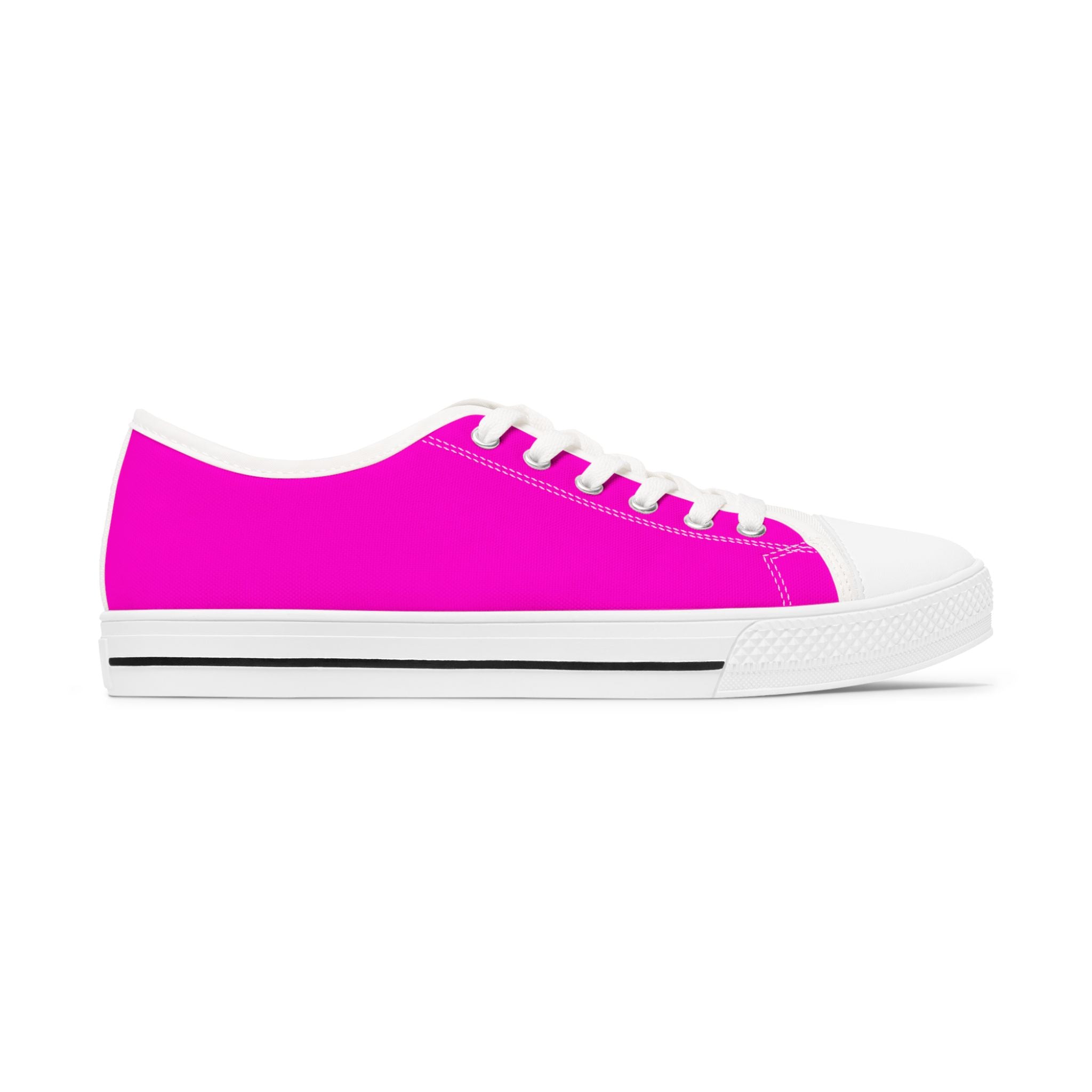 Low Top Sneakers — Women's Casual Lace-Up Shoes Pink