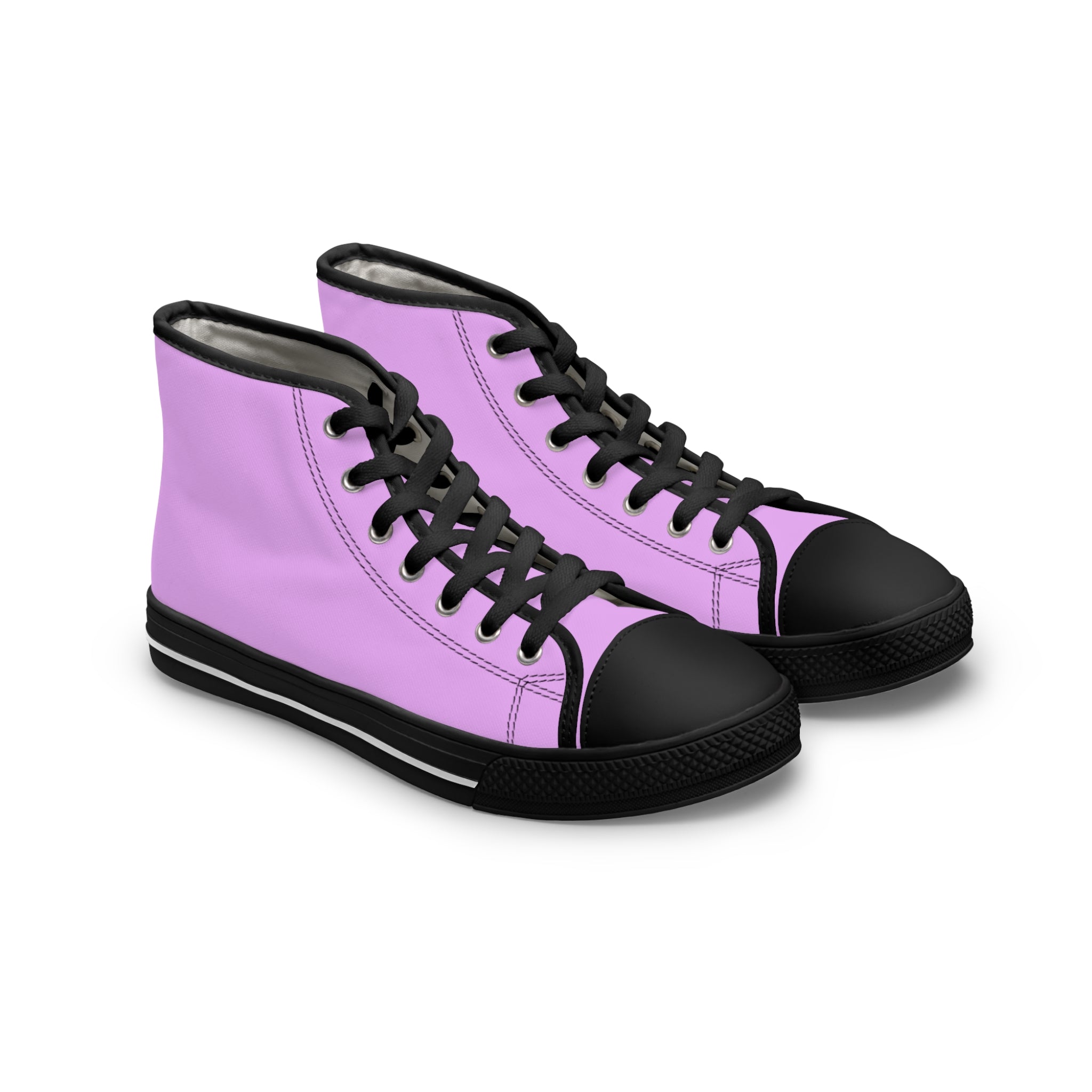 Classic Purple High-Top Sneakers — Women's Casual Canvas Shoes