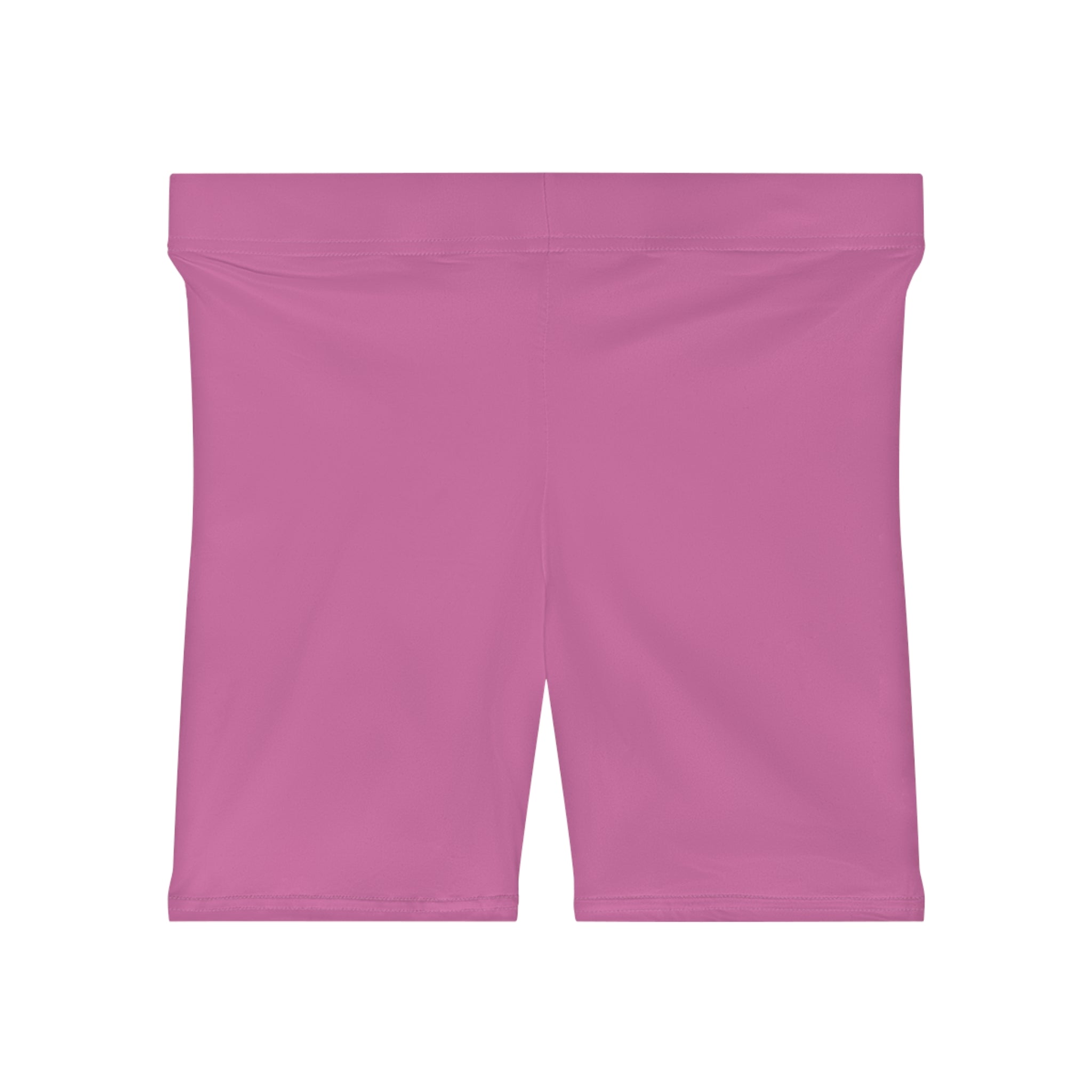Women's Biker Shorts with Pink Kiss Logo — Stretchy Athleisure Cycling Shorts