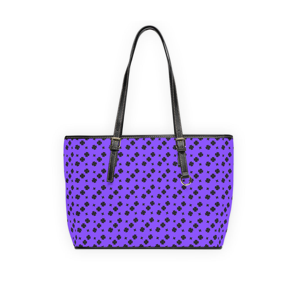 Purple Patterned Leather Shoulder Bag