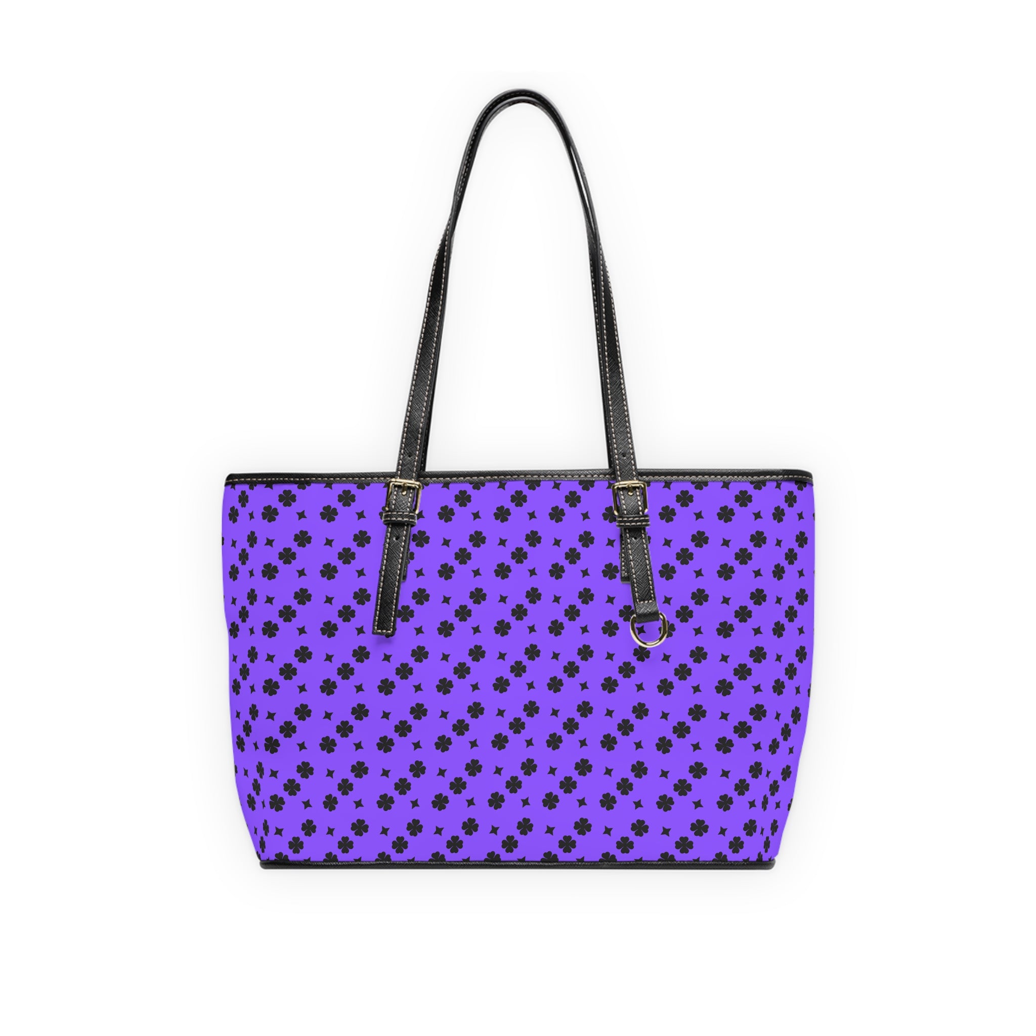 Purple Patterned Leather Shoulder Bag