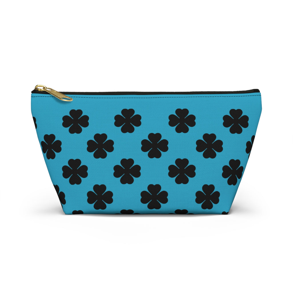 Blu Clover Pattern Accessory Makeup & Travel Organizer