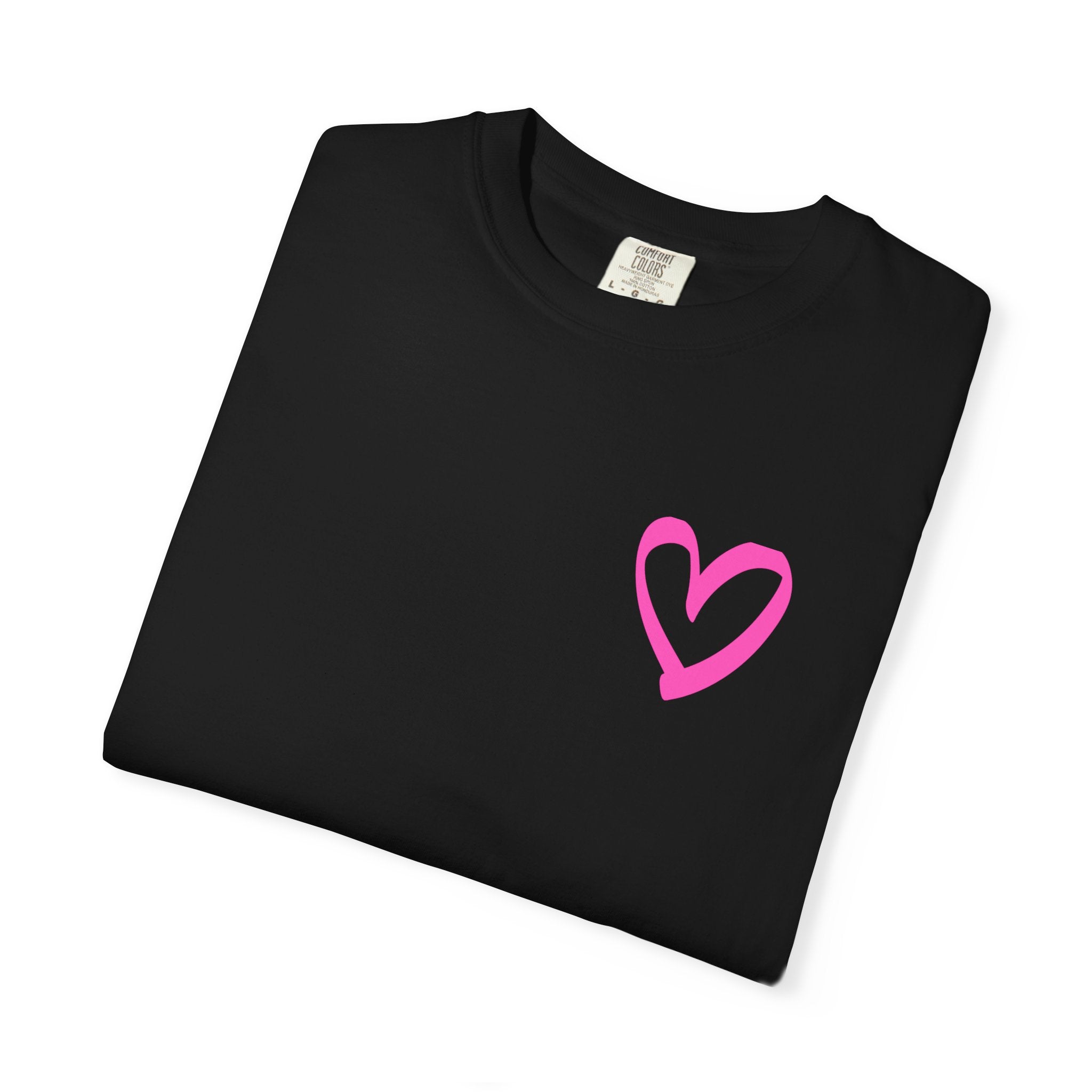 Unisex  Pink Love T-Shirt Black