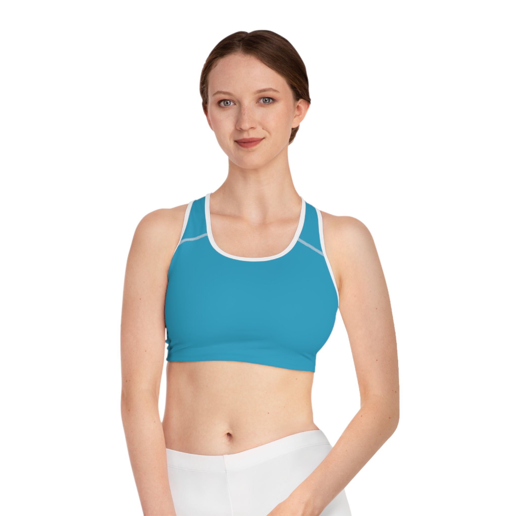 SEXY' Blue Sports Bra — Bold Activewear Crop Top