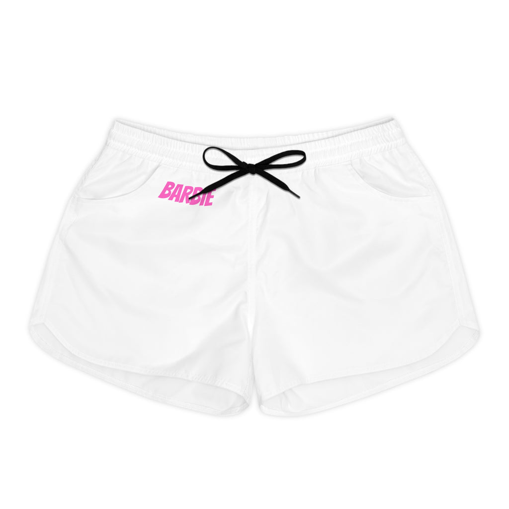 Barbie Logo Women's Casual Shorts — White Lounge & Sleep Shorts