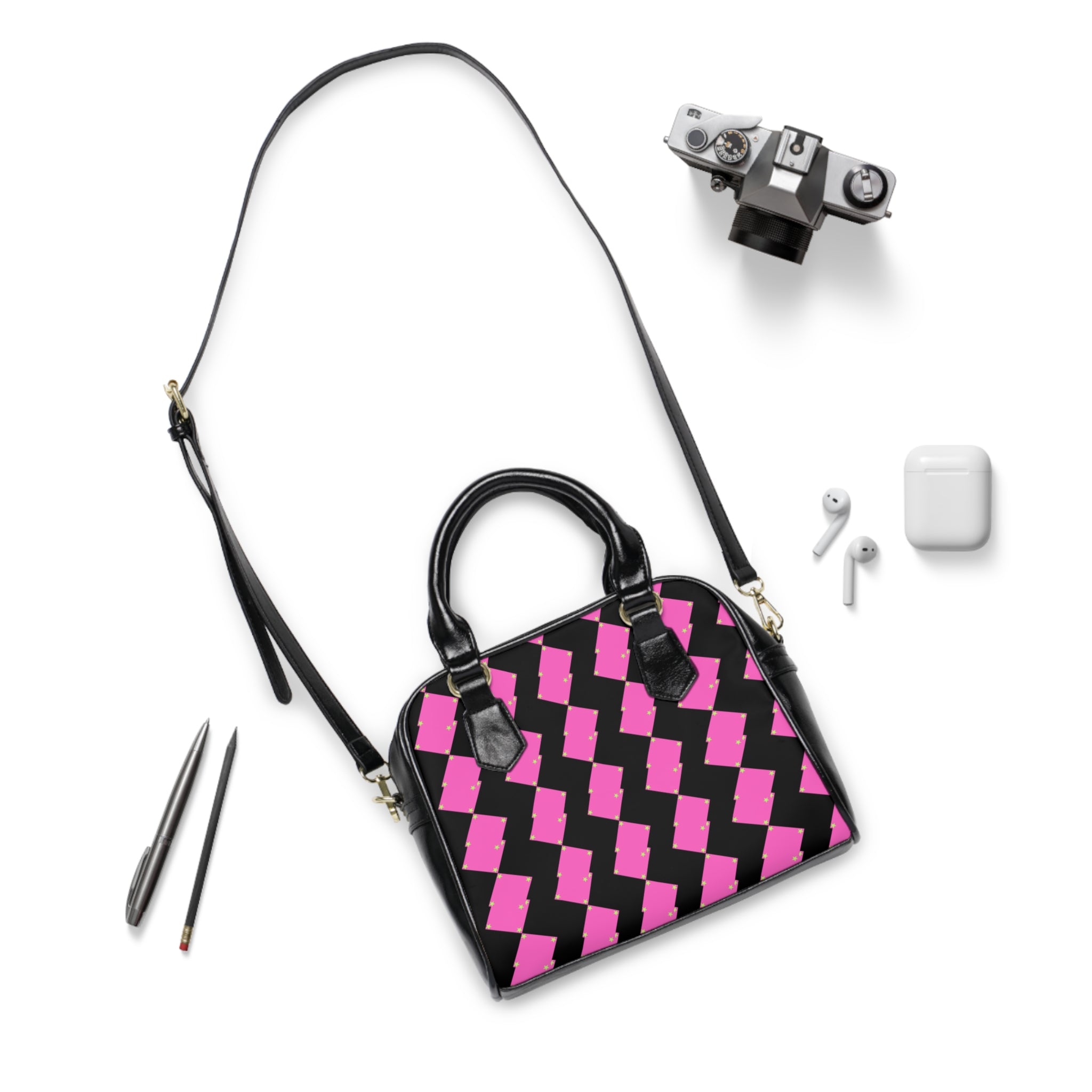 PinkGirly Pattern Women Shoulder Handbag