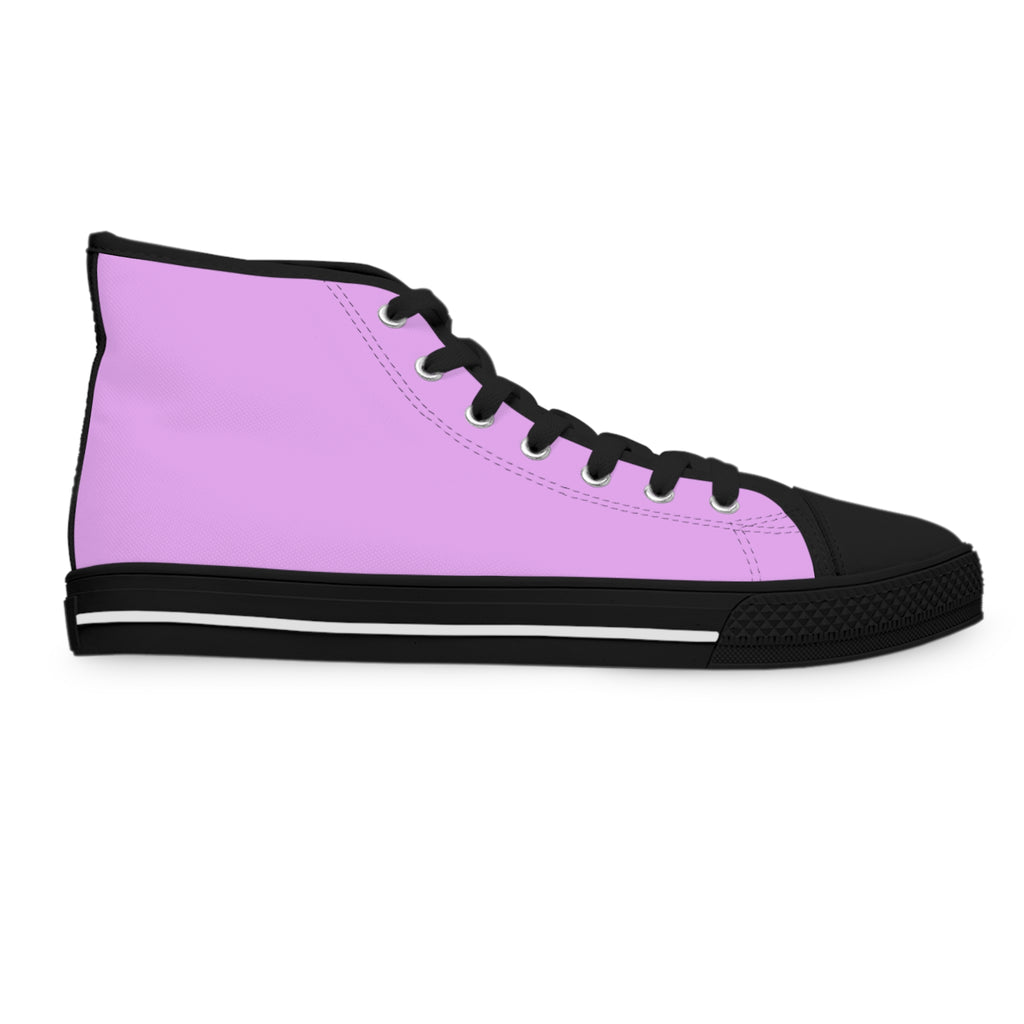 Classic Purple High-Top Sneakers — Women's Casual Canvas Shoes