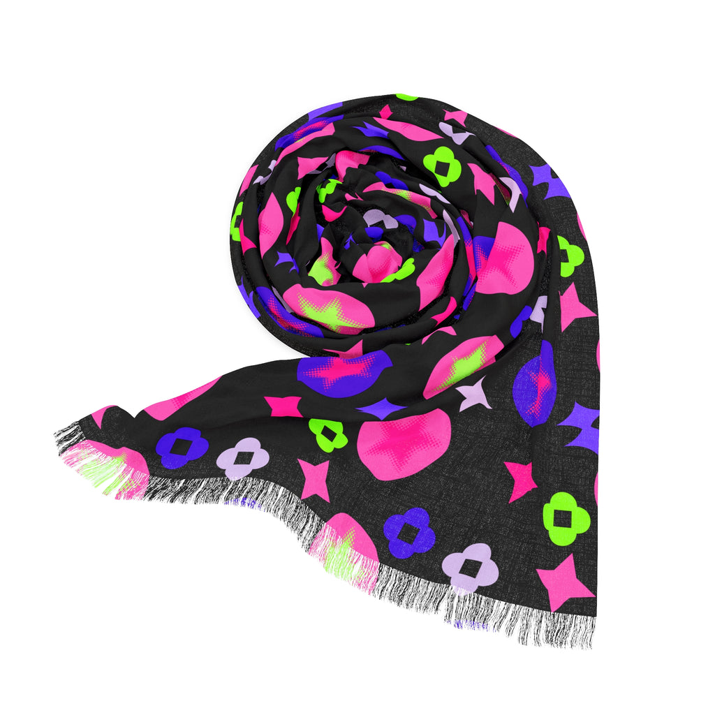 Colorful Patterned Light Scarf for Stylish Layering