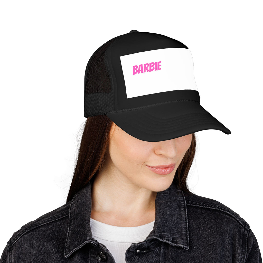 Barbie Foam Trucker Hat – Pink Logo Mesh Cap