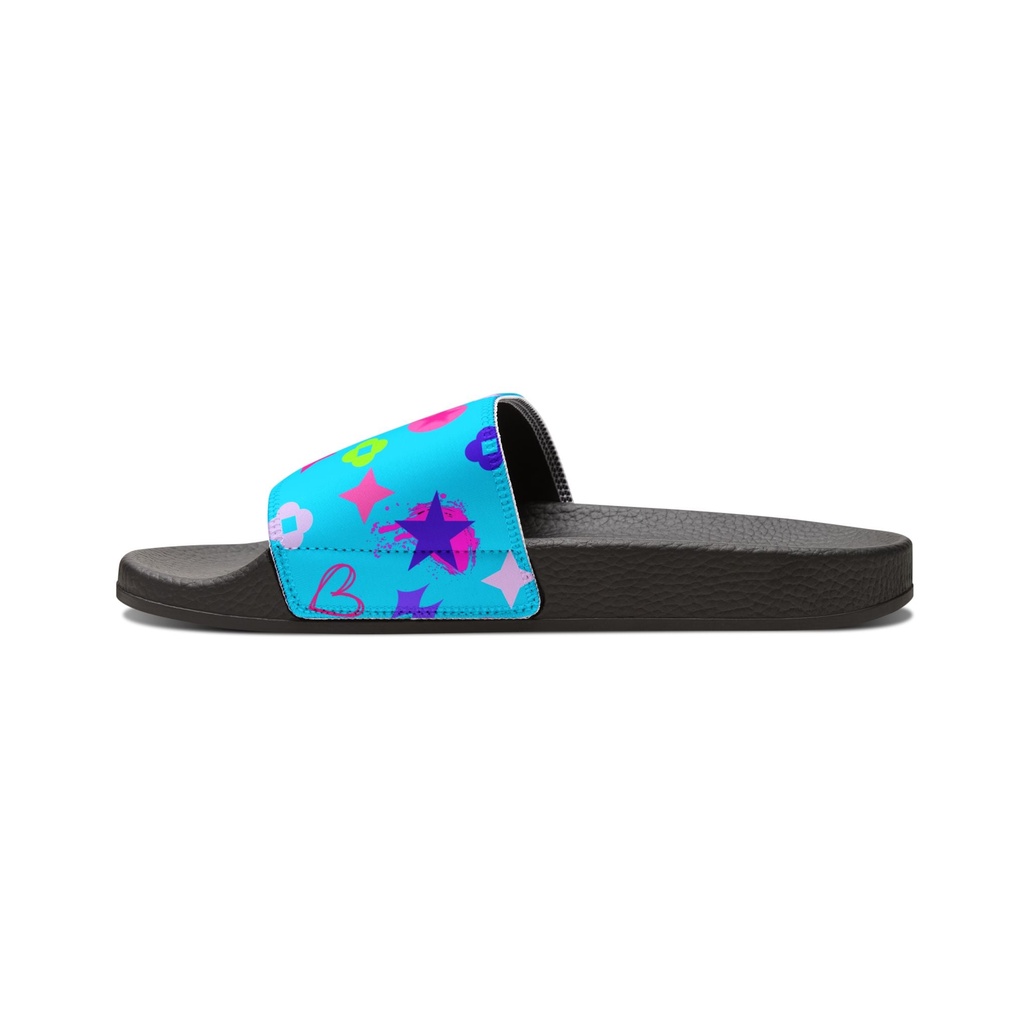 Copy of Women Slide Sandals —   Removable- White Striped Strap Slides