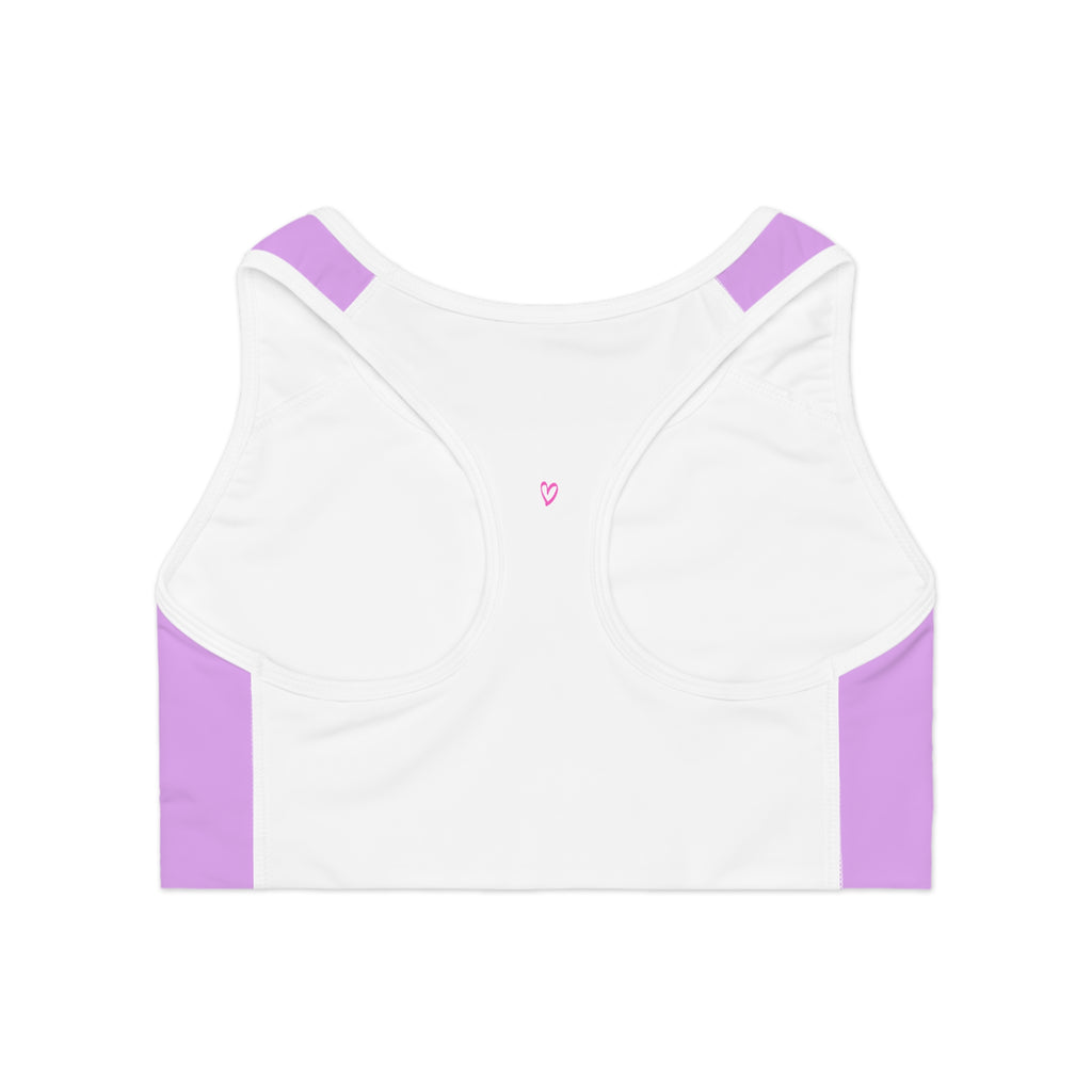 Neon Purple 'SEXY' Sports Bra — Bold Activewear Crop Top