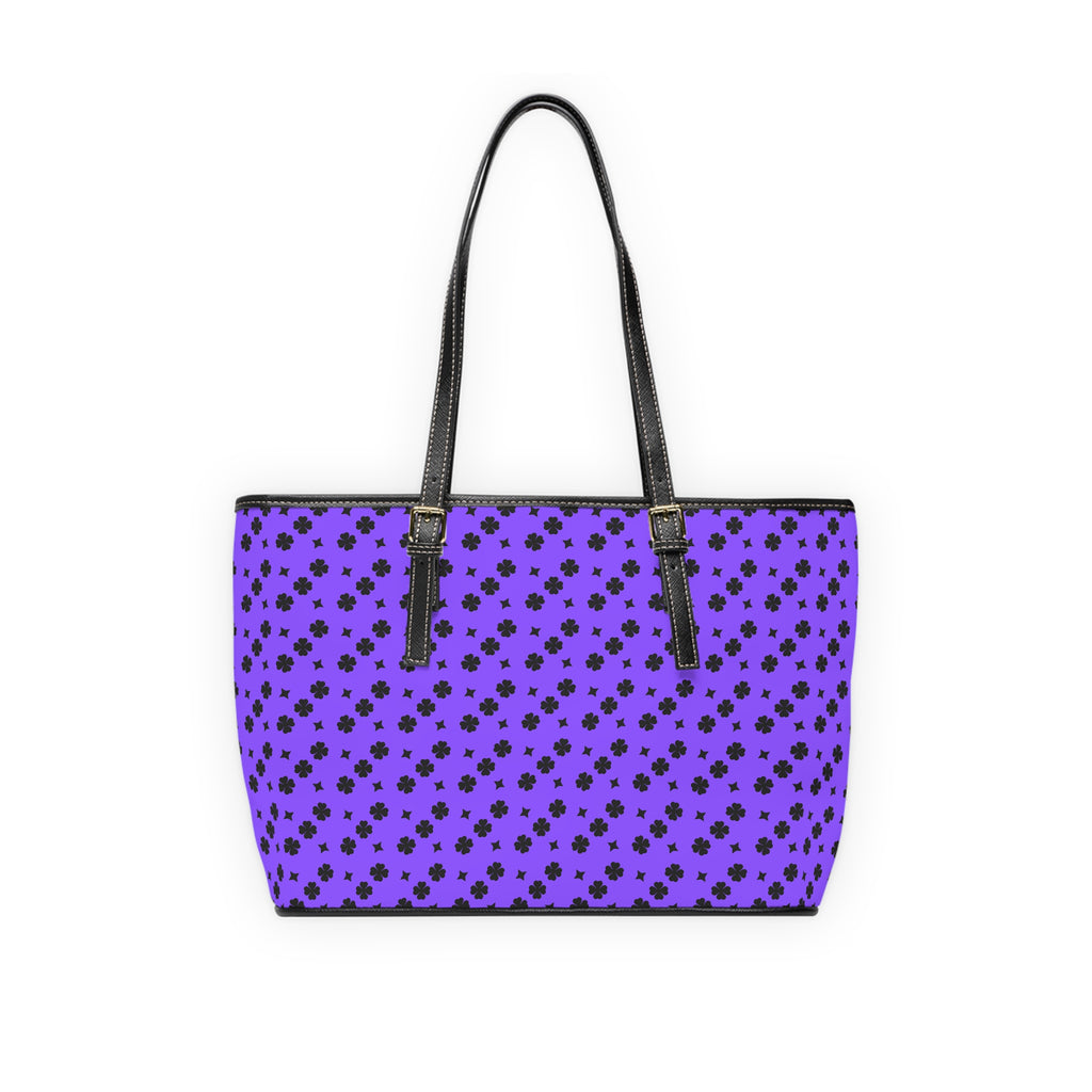 Purple Patterned Leather Shoulder Bag