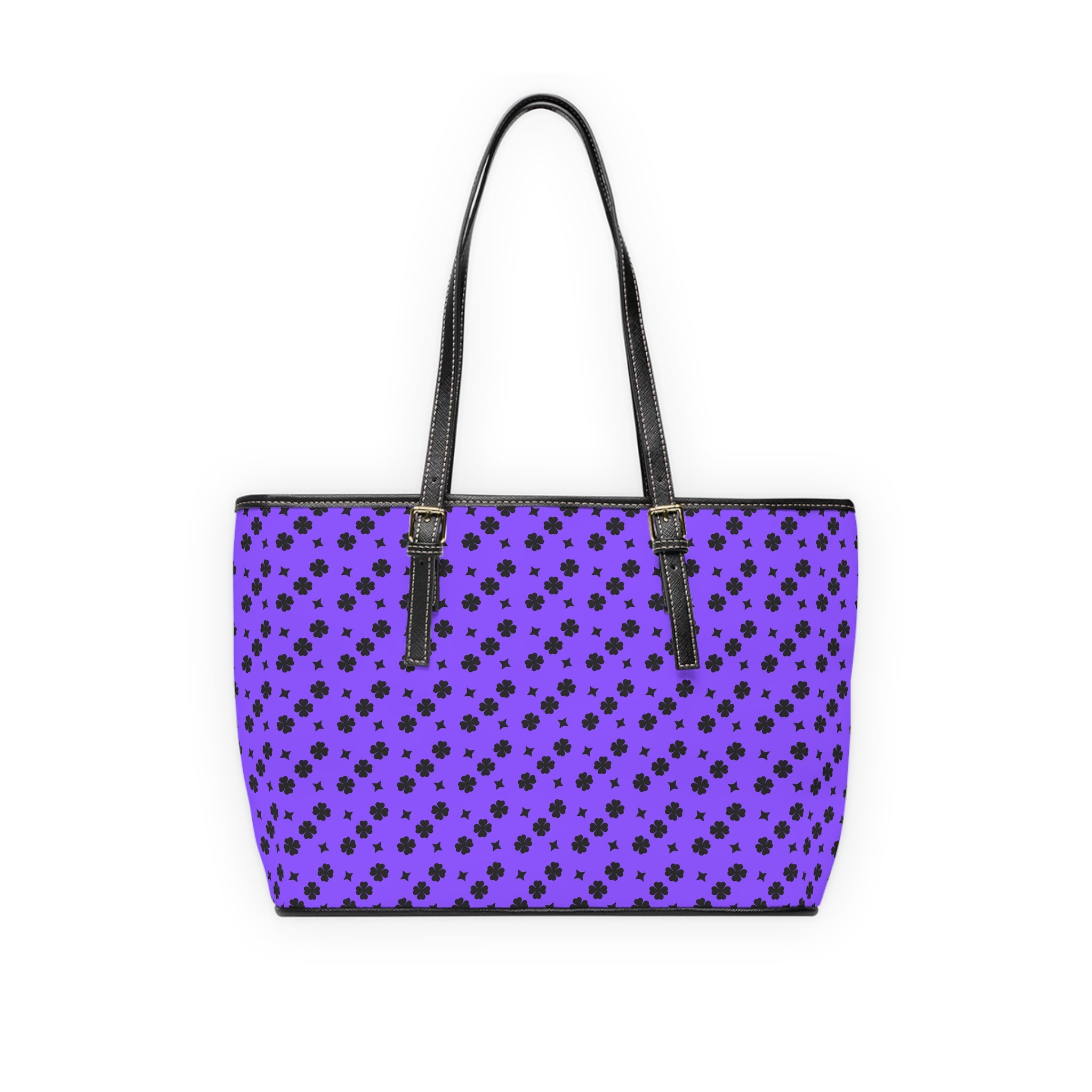 Purple Patterned Leather Shoulder Bag