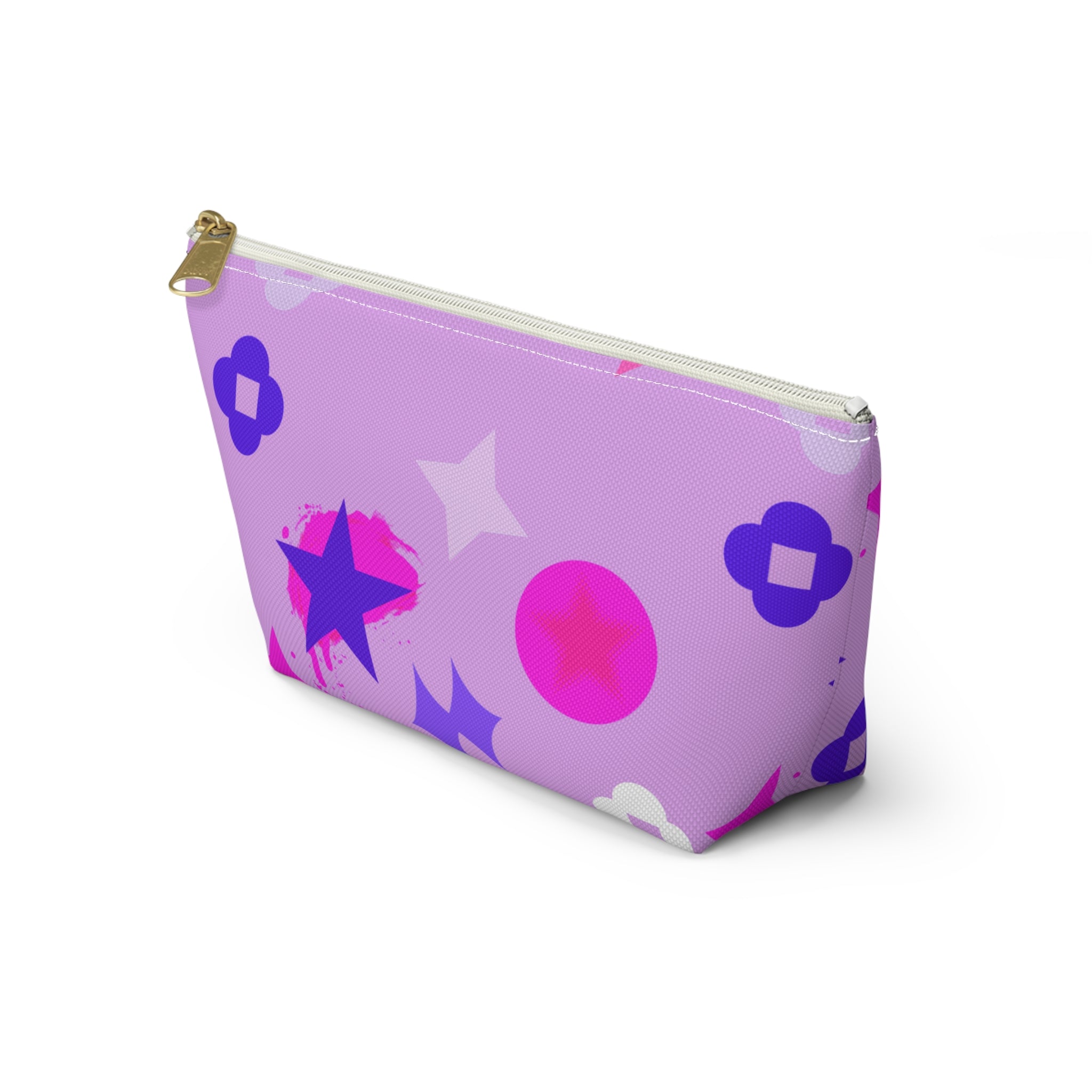 Starburst Purple Accessory Pouch — T‑Bottom Makeup & Travel Zip Bag