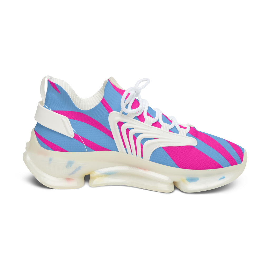 Copy of Pink Stylish Women's Mesh Sneakers – Bold Pink Stripes