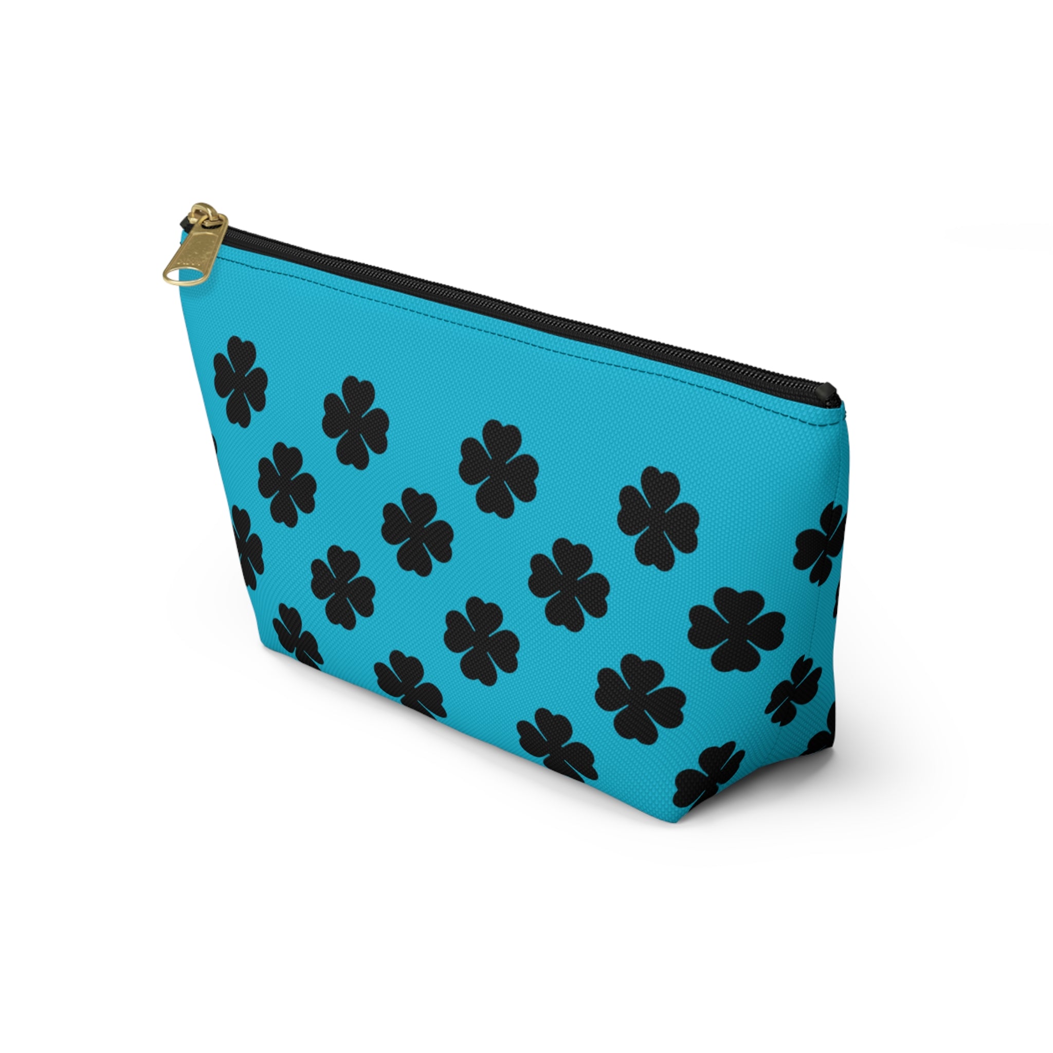 Black Clover Pattern Accessory Makeup & Travel Organizer Ocean Blue