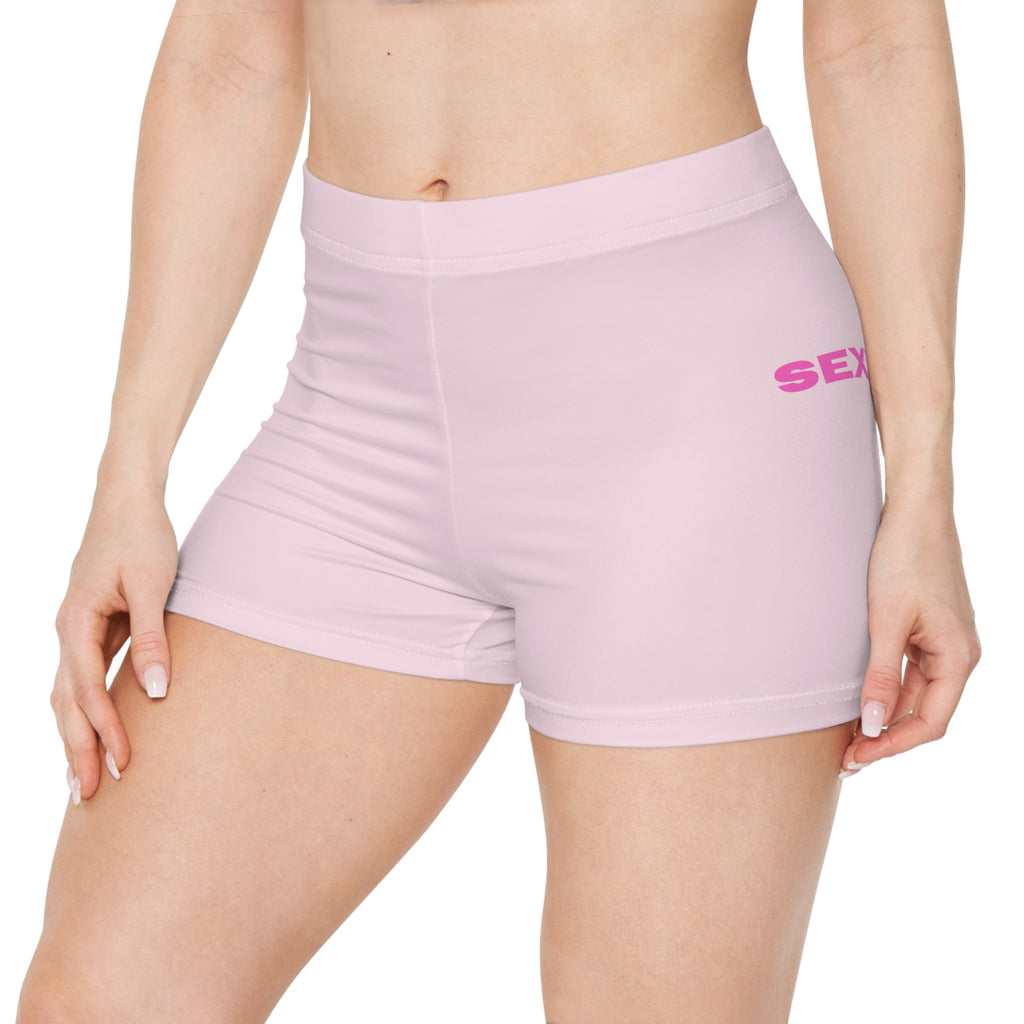 Sexy Women Black Sport Shorts Lite Pink