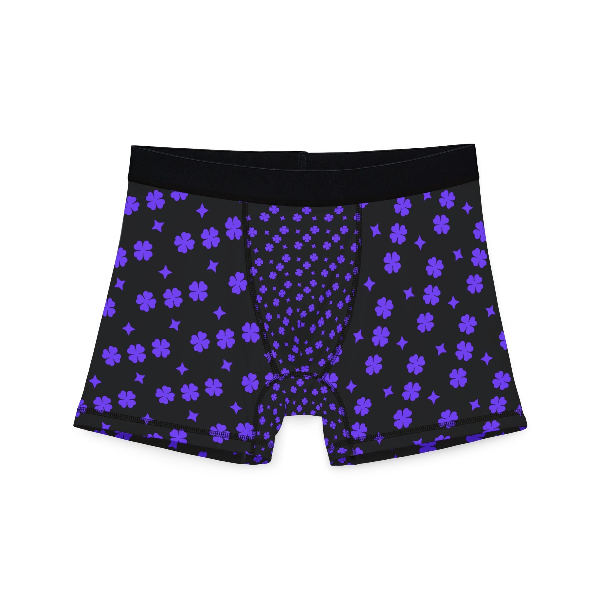 Purple Floral Boxer Briefs - Men's Comfortable Underwear