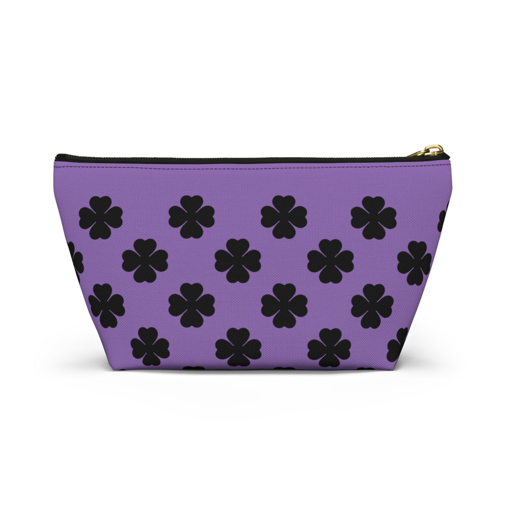 Purple Clover Pattern Accessory Makeup & Travel Organizer