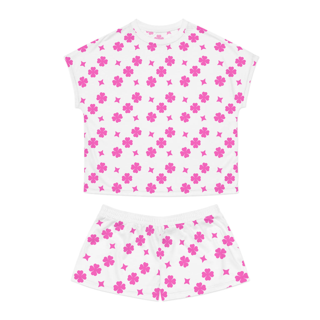Copy of Pink Clover Women's Pajama Set — Short Sleeve Top & Shorts Sleepwear