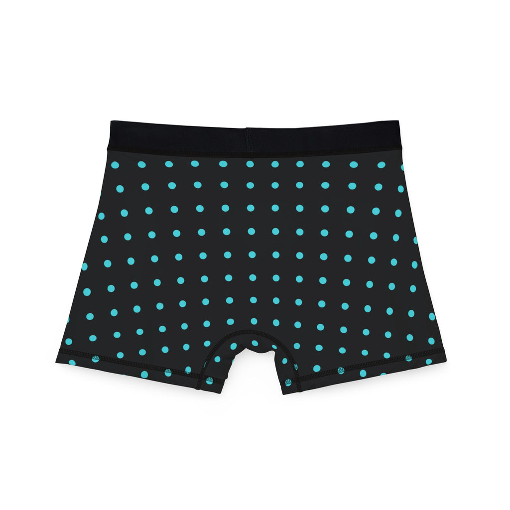 Men's Polka Dot Boxer Briefs — Teal Dot All-Over Print