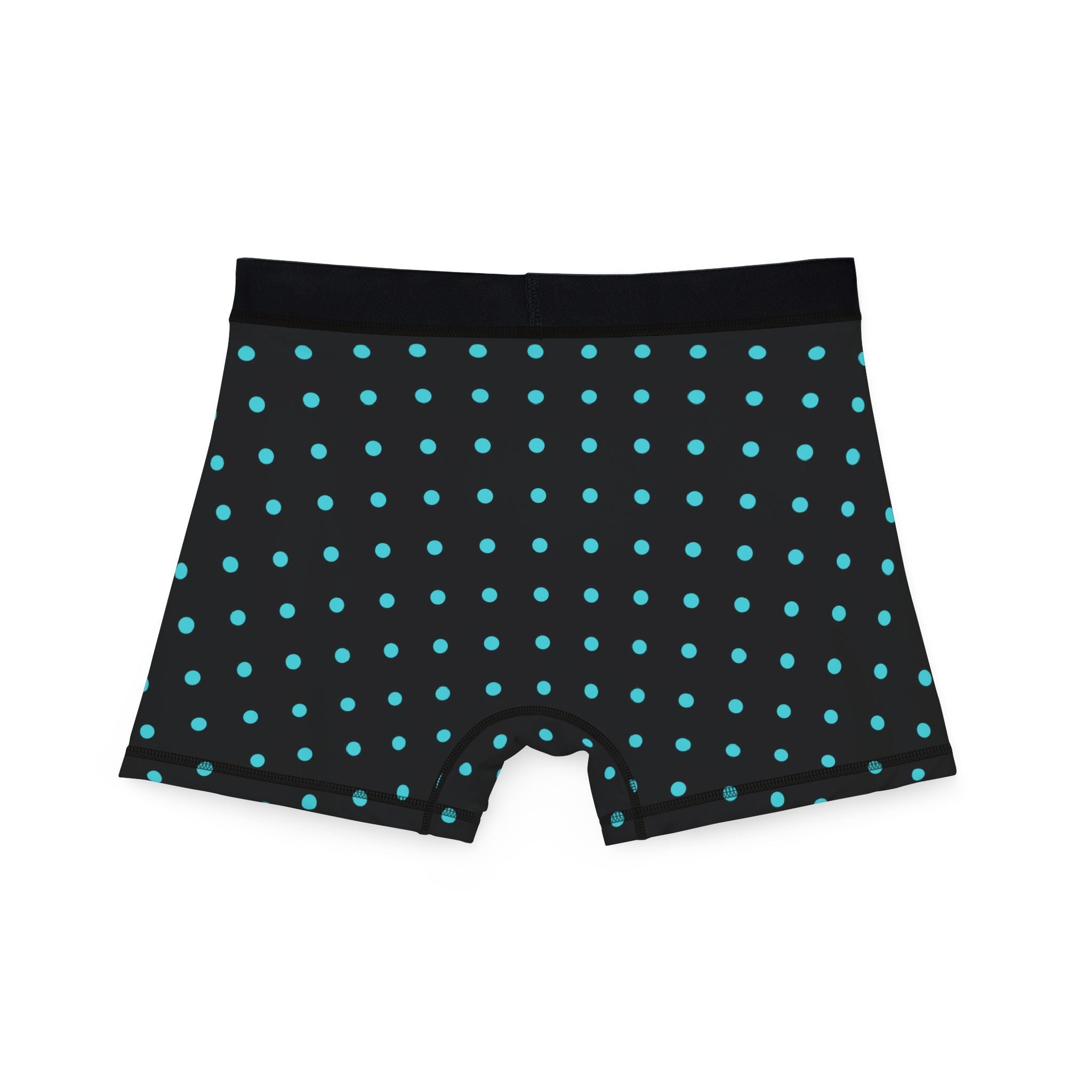 Men's Polka Dot Boxer Briefs — Teal Dot All-Over Print