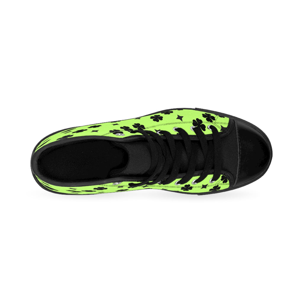 Men Classic Sneakers Lime Green Design