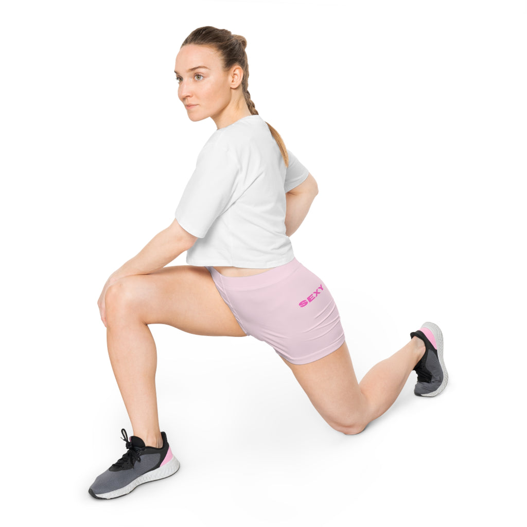 Sexy Women Black Sport Shorts Lite Pink