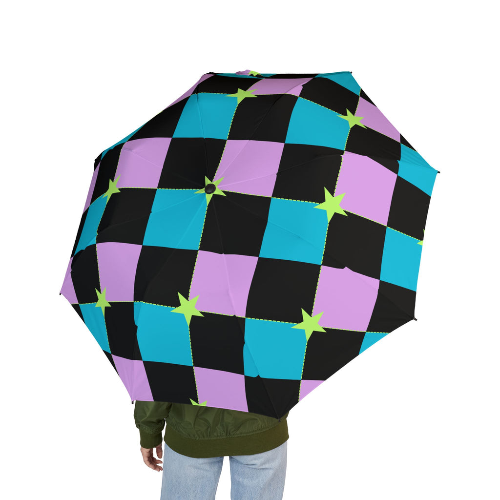 Colorful Foldable Umbrella with Star Pattern