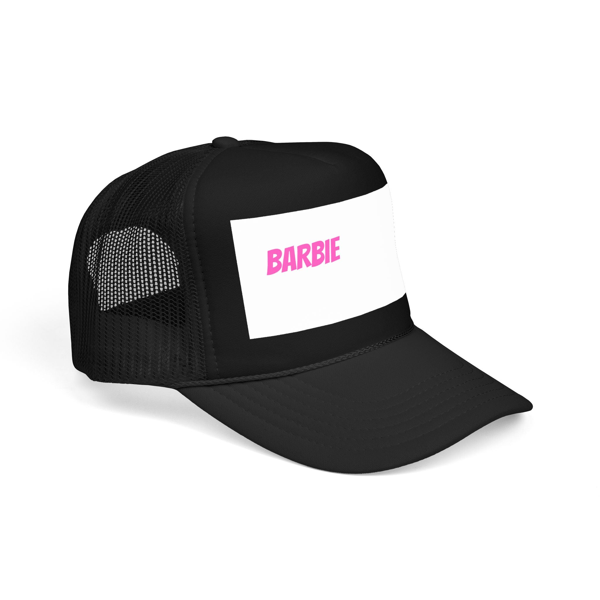 Barbie Foam Trucker Hat – Pink Logo Mesh Cap