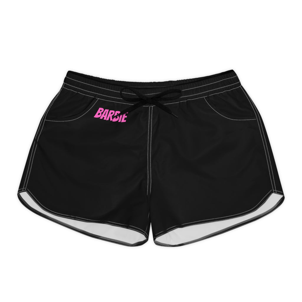 Barbie Logo Women's Casual Shorts — Black Lounge & Sleep Shorts