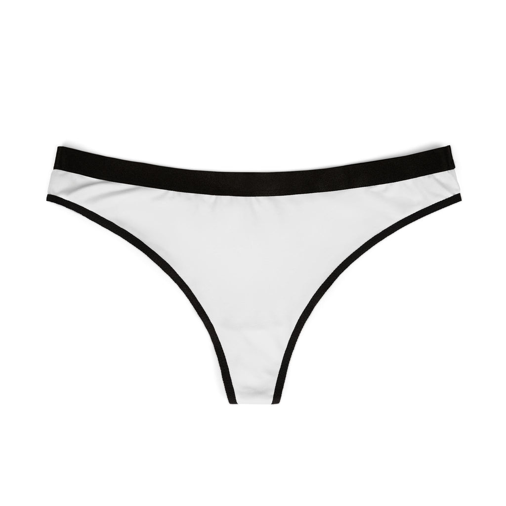 Girls Pink Love Thong Black  — Women's Cheeky Bikini Underwear White