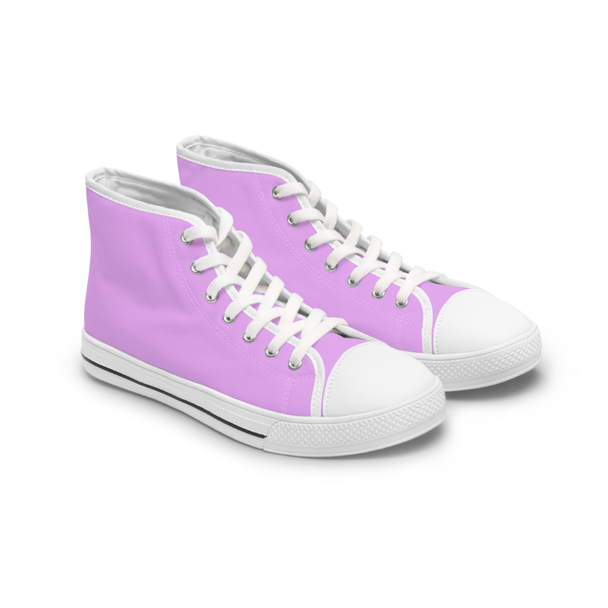 Classic Purple High-Top Sneakers — Women's Casual Canvas Shoes