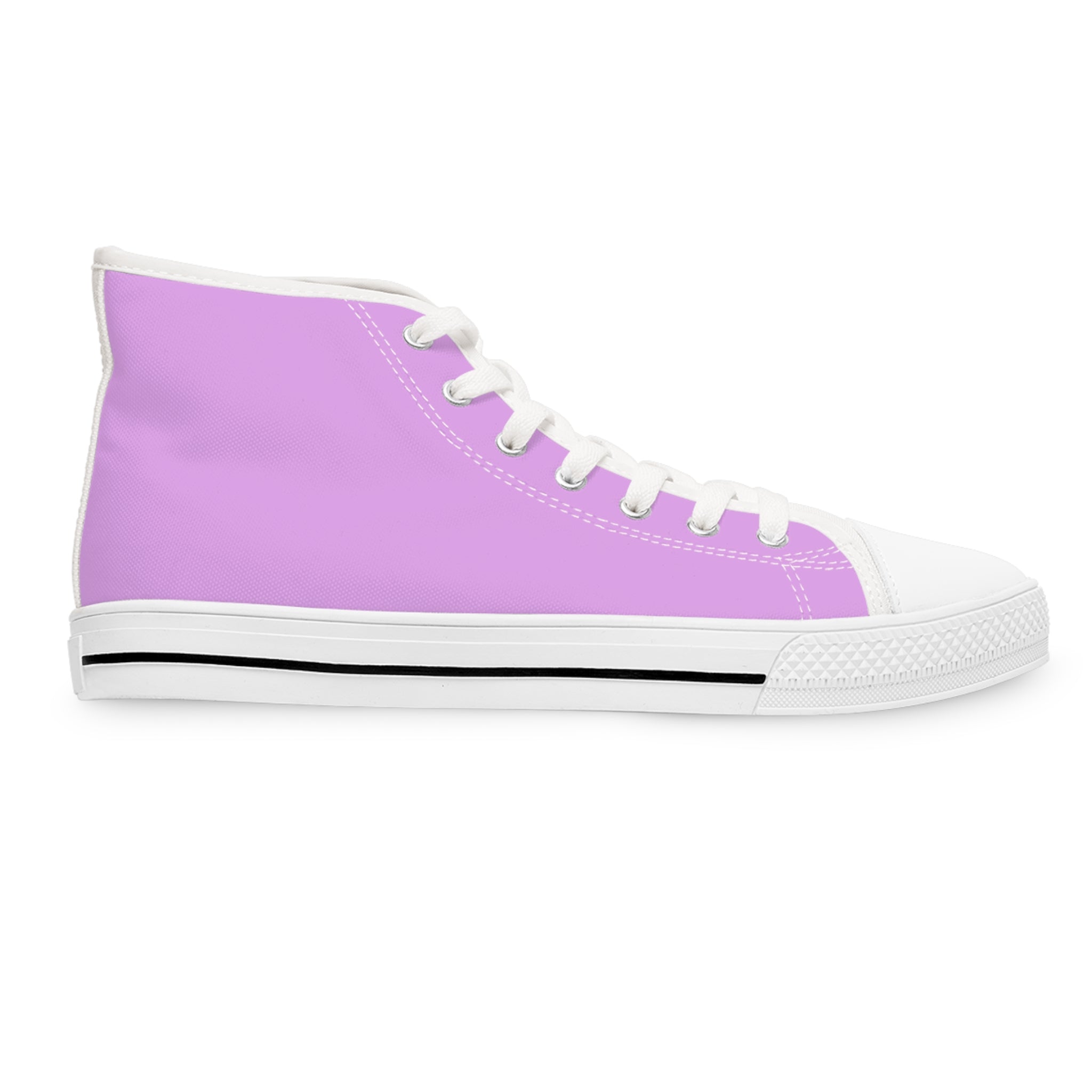Classic Purple High-Top Sneakers — Women's Casual Canvas Shoes