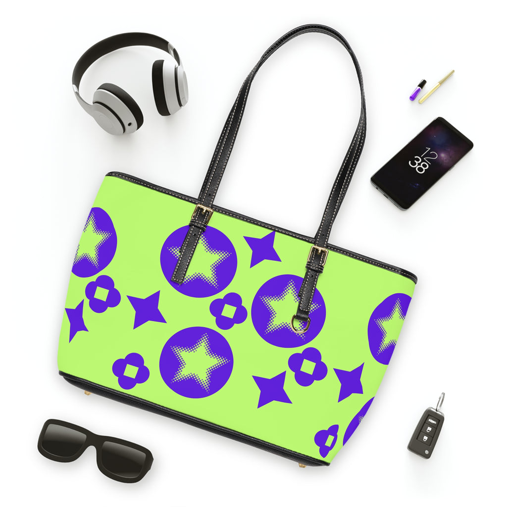 Leather Shoulder Bag Lime Green Purl Gurly