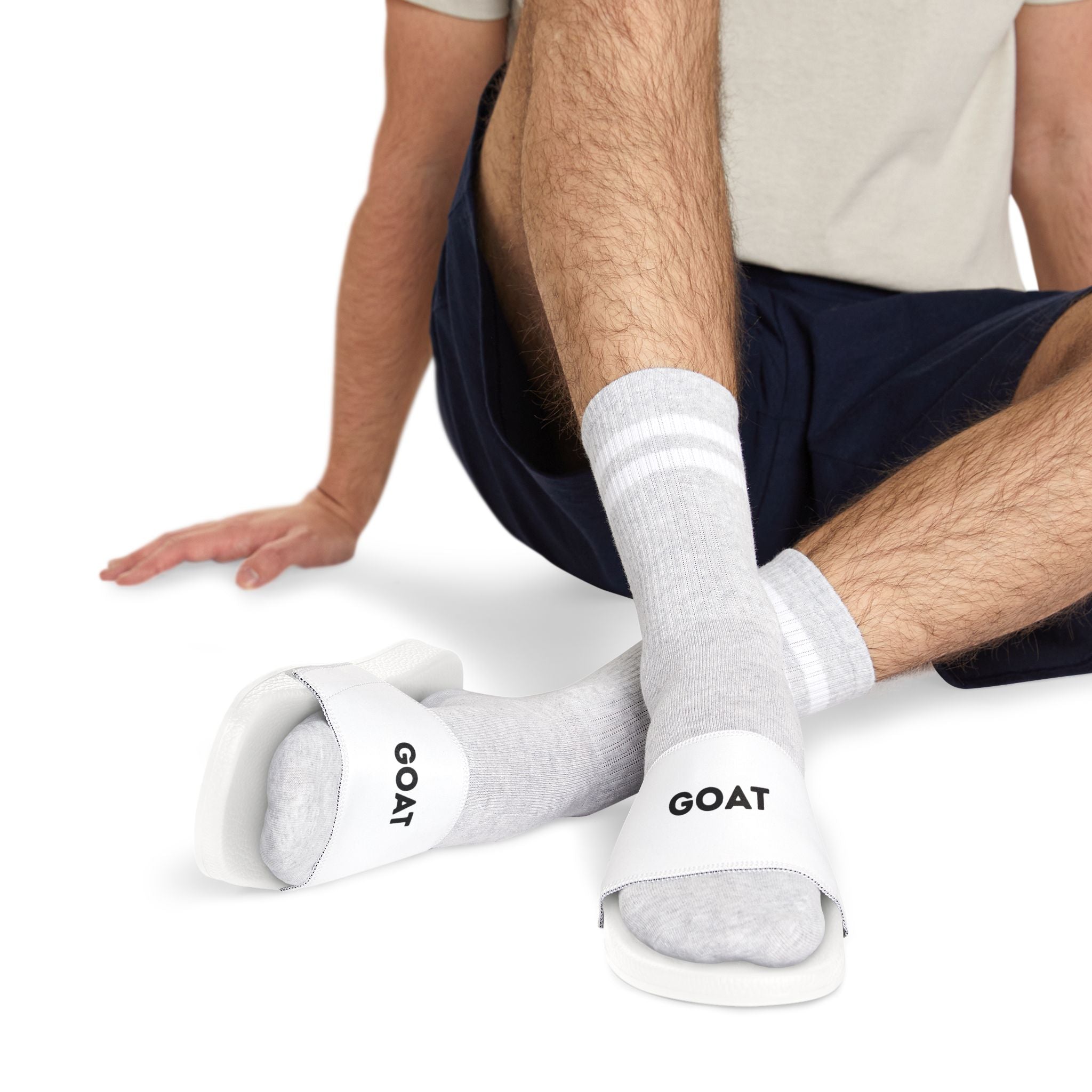 GOAT Slide Sandals — Men's Removable-Strap Casual Pool & Lounge Slides