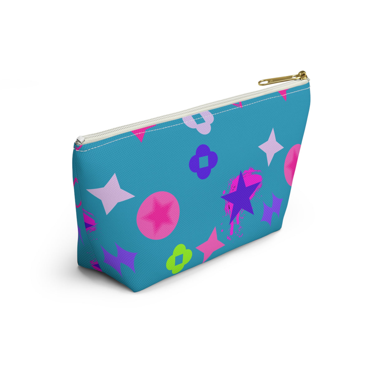 Star & Blue Accessory Pouch — Pink & Purple Makeup Bag