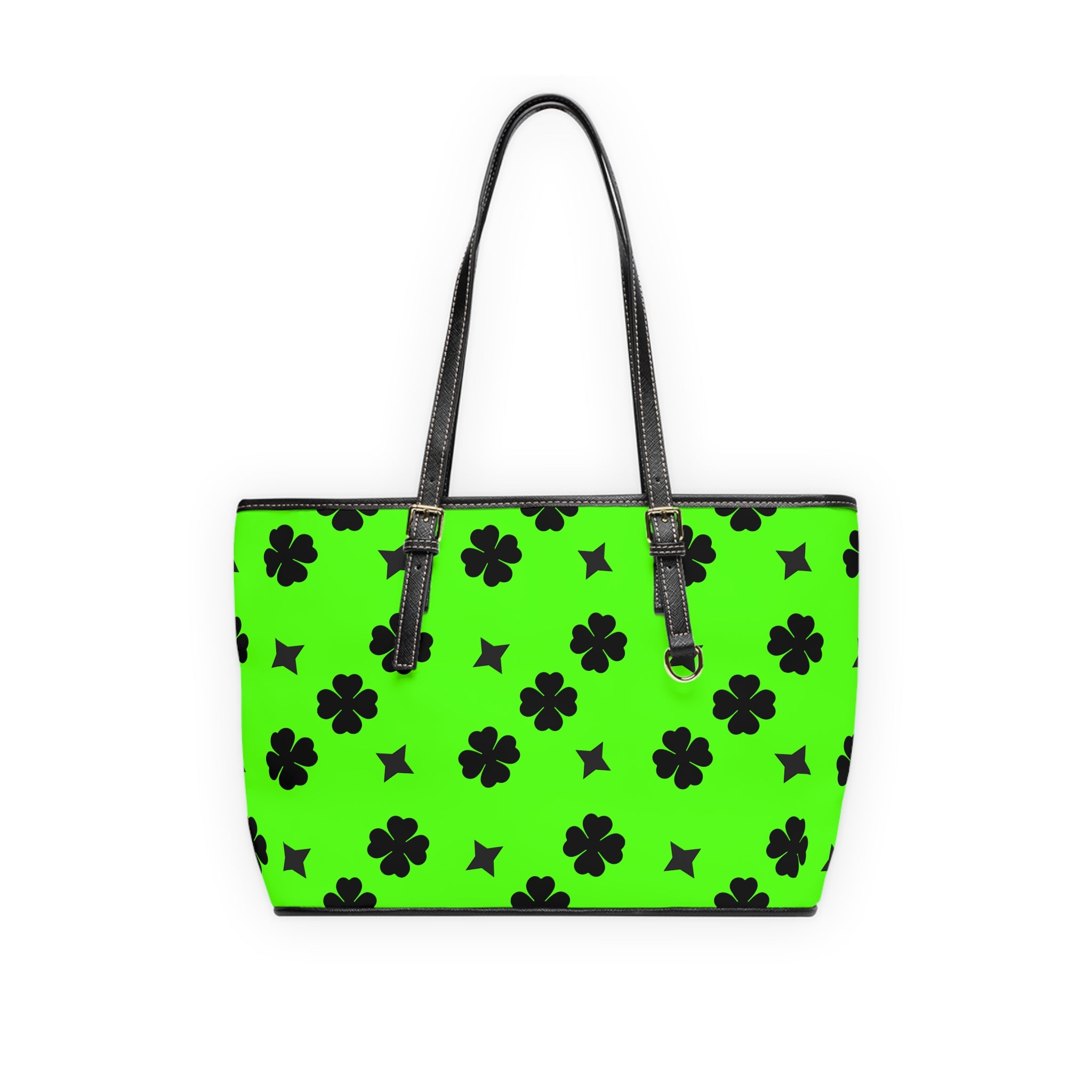 Lucky Leather Shoulder Bag Lime Green