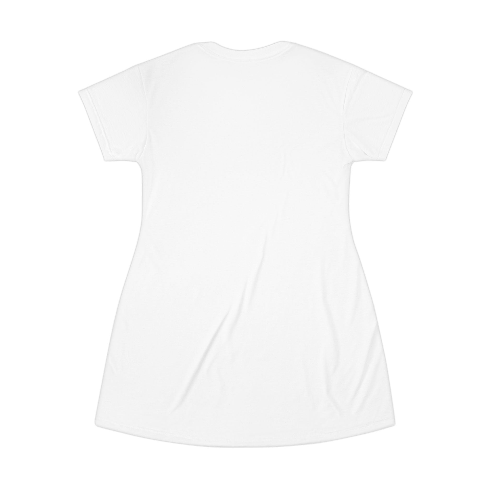 Girls Graphic T‑Shirt Dress — Minimal Pink Text Tee Dress