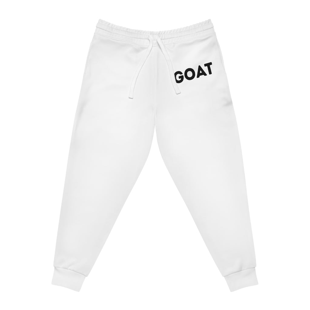 White Athletic Joggers with Accent — Casual Sweatpants