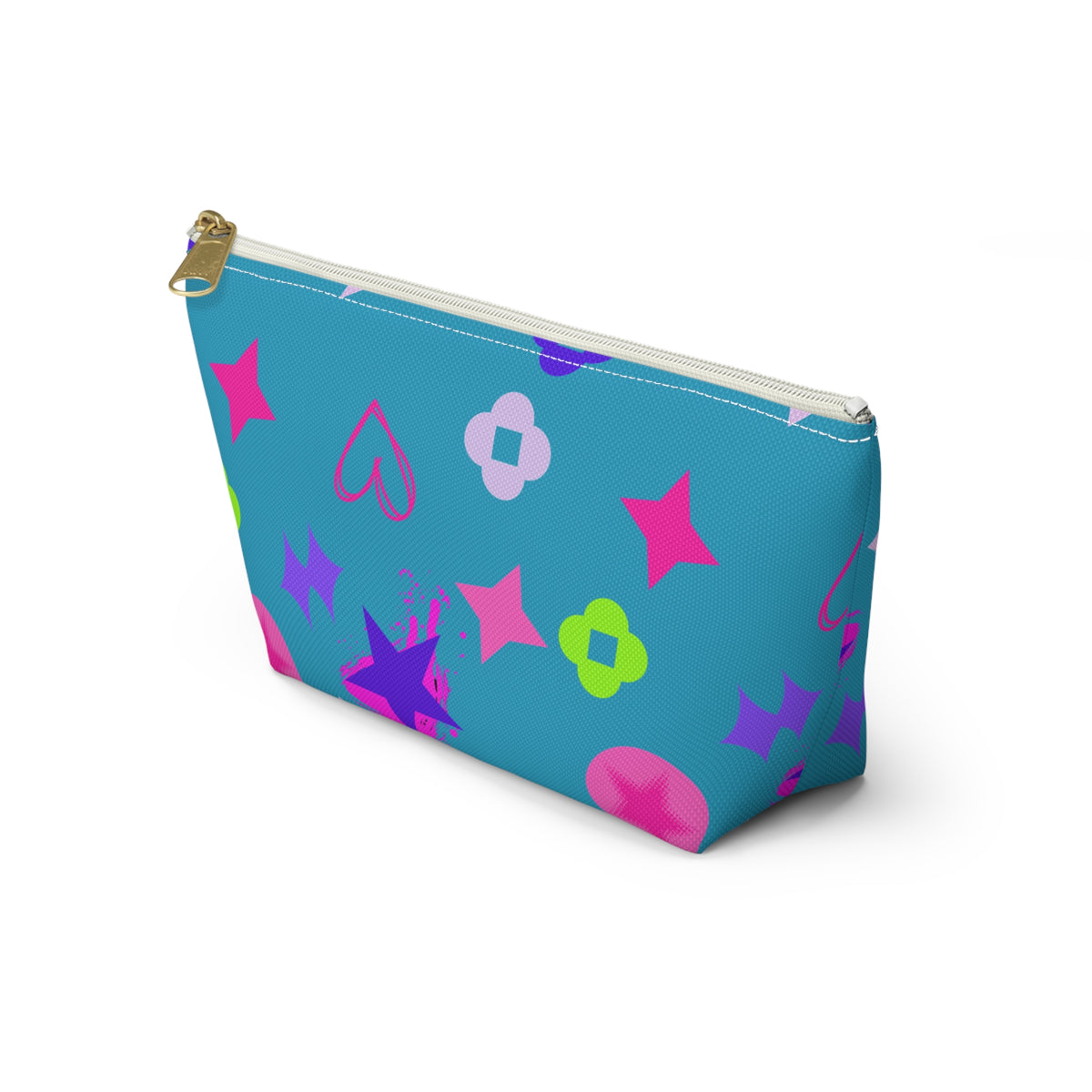 Star & Blue Accessory Pouch — Pink & Purple Makeup Bag