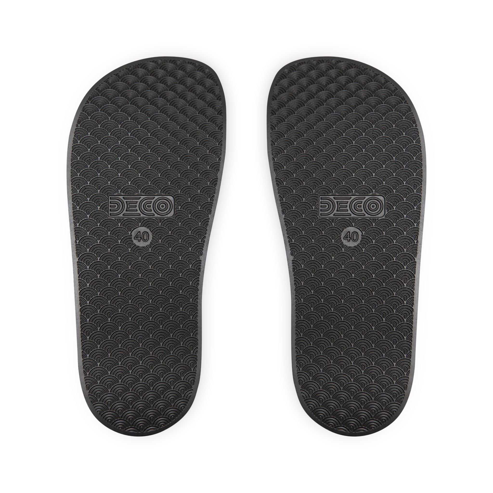 Women Slide Sandals —   Removable- White Striped Strap Slides