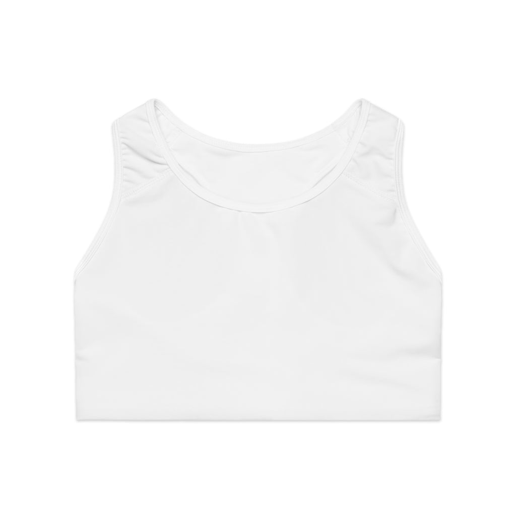 SEXY' White Sports Bra — Bold Activewear Crop Top