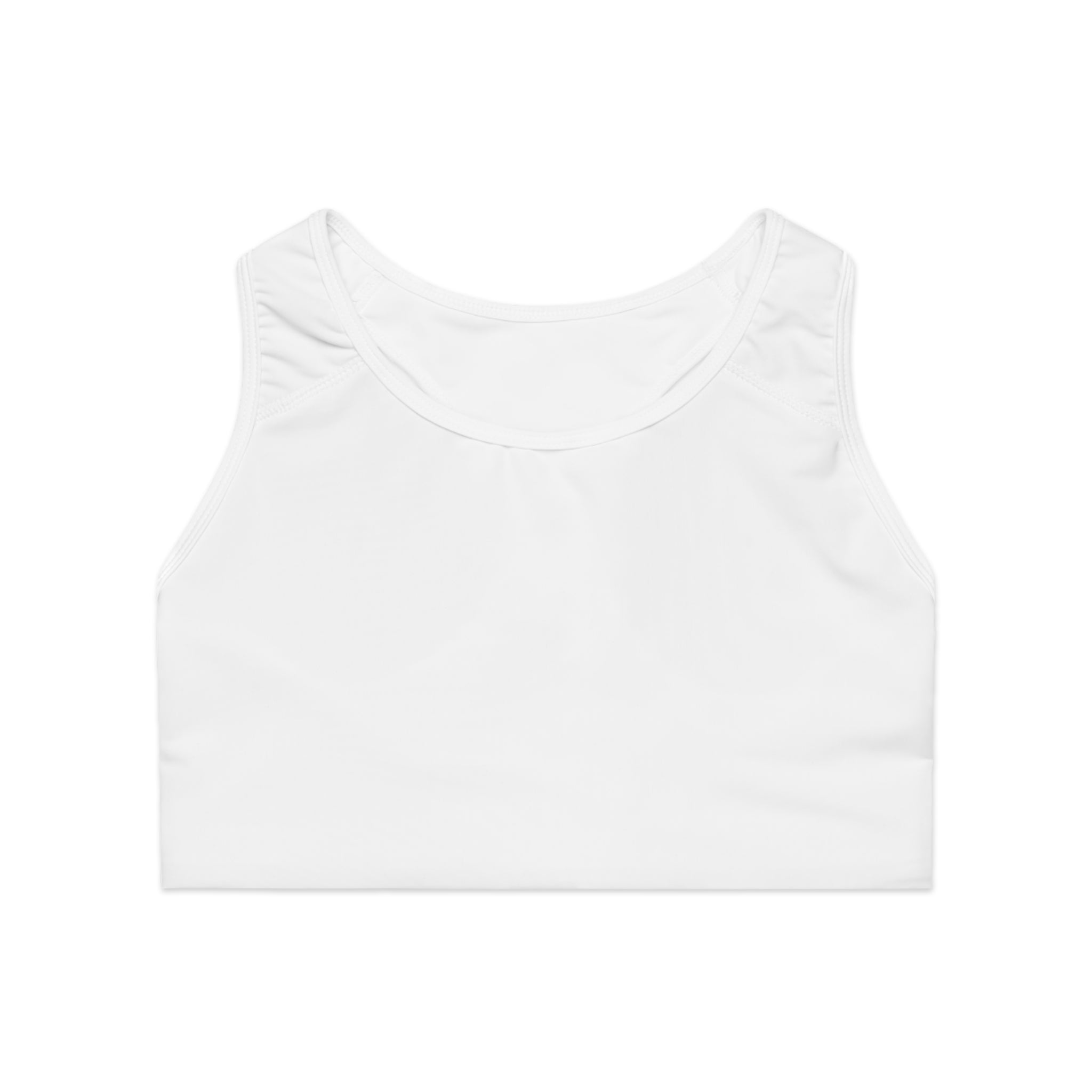 SEXY' White Sports Bra — Bold Activewear Crop Top
