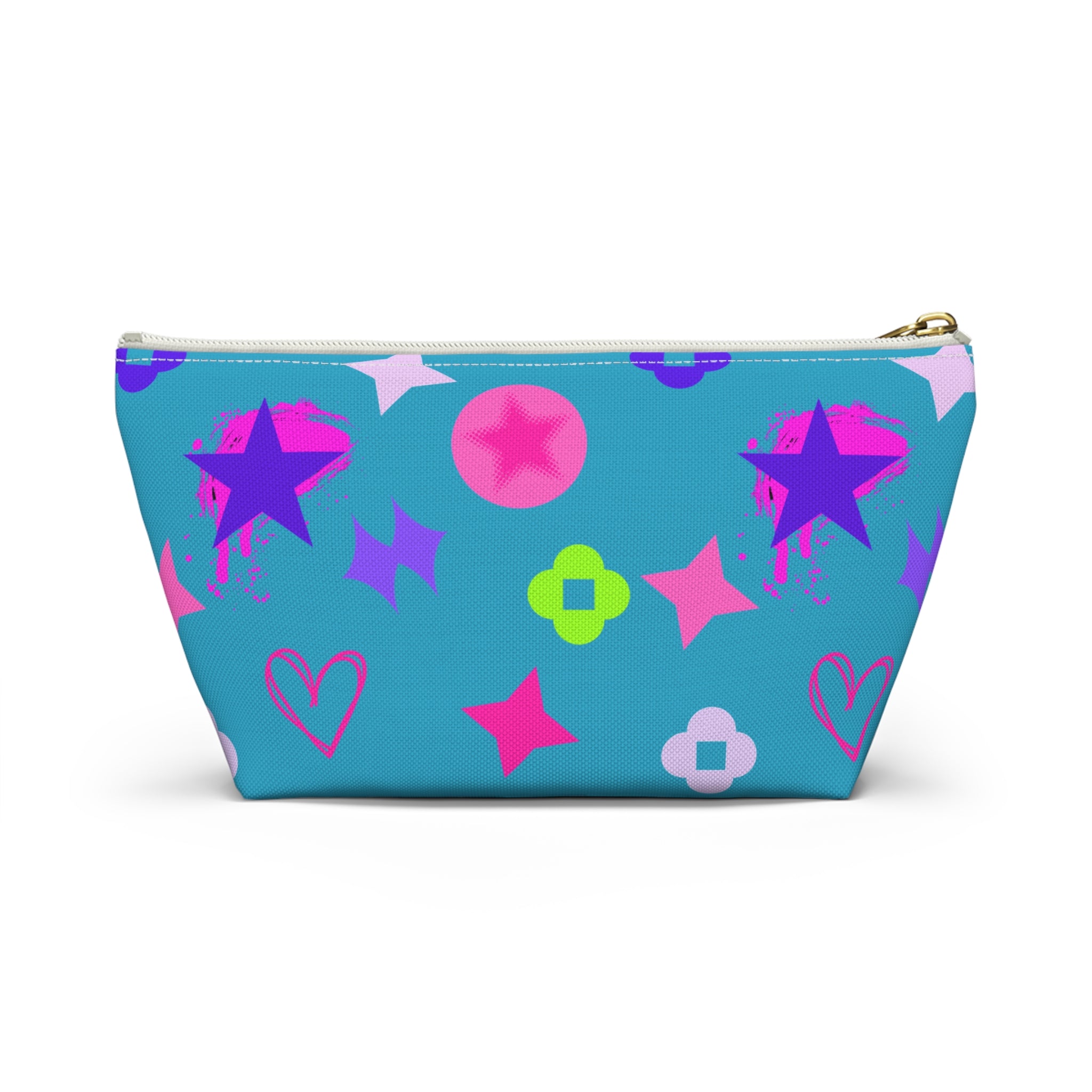 Star & Blue Accessory Pouch — Pink & Purple Makeup Bag