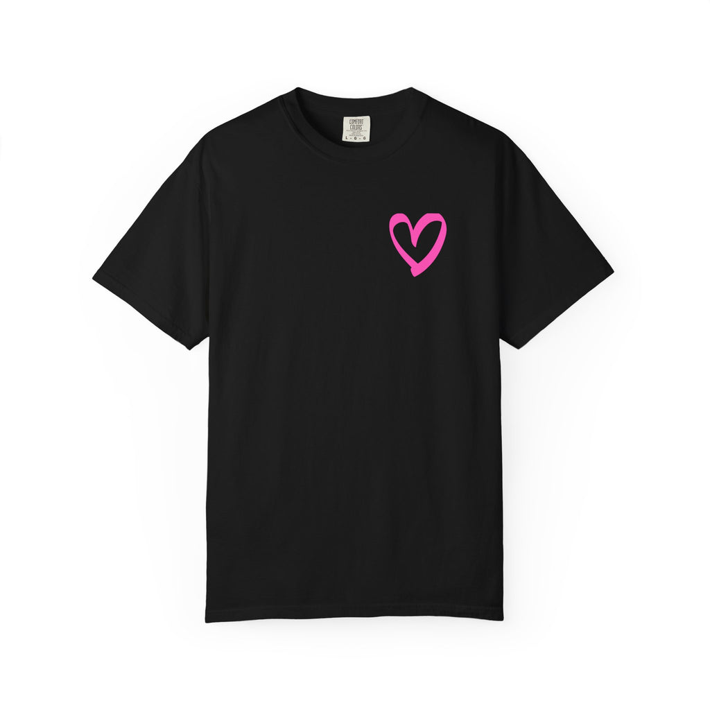 Unisex  Pink Love T-Shirt Black